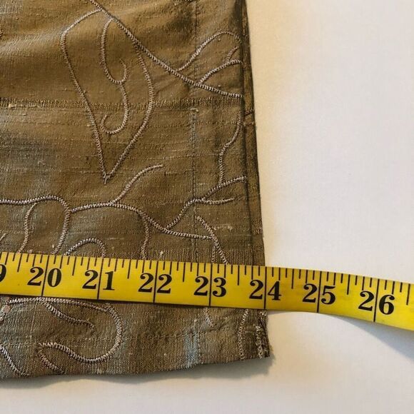 Vtg. Chico’s Gold Embroidered, Beaded Dupioni Silk Jkt/Topper Sz 12 Old Money - Picture 12 of 15